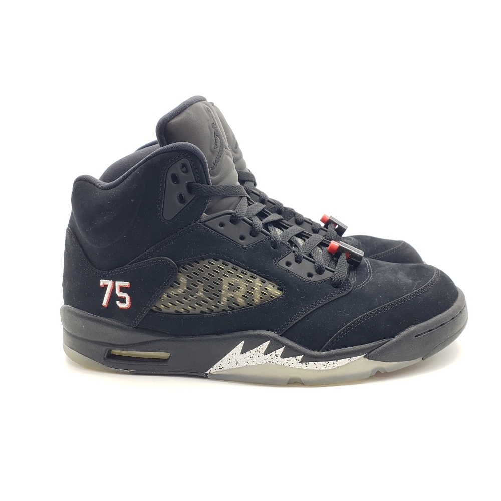 JORDAN RETRO V 5 BCFC PARIS SAINT GERMAIN BLACK METALLIC FIRE RED SUPREME SZ 10 - Picture 4 of 10